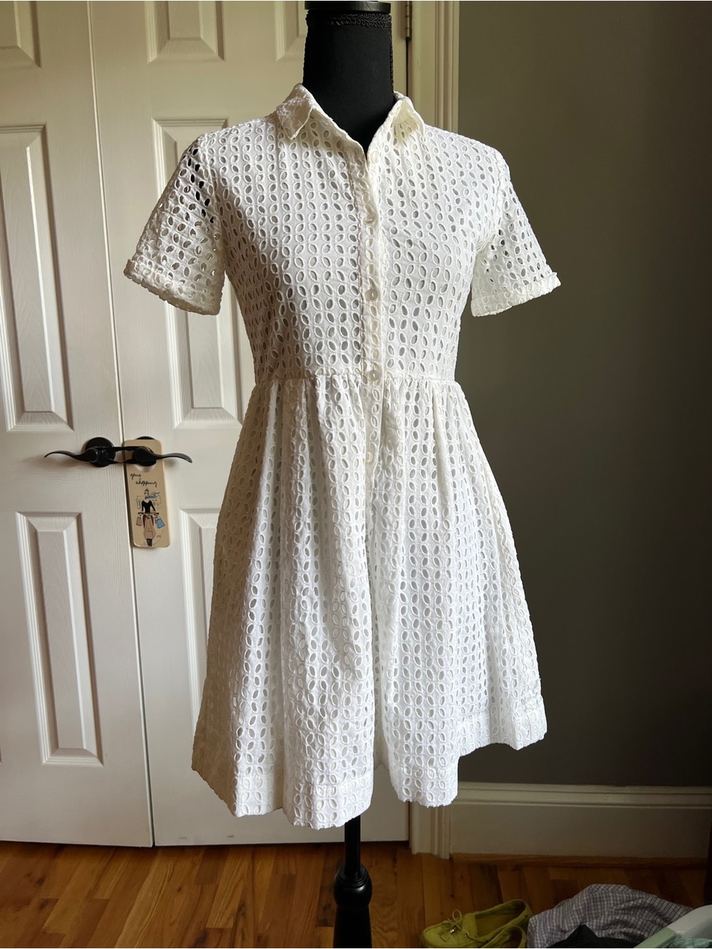 Crewcuts White Eyelet Shirt Dress